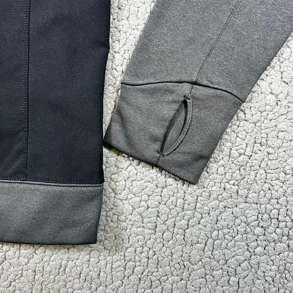 The North Face Mountain Athletics Mens Black Grey Full Zip Fleece Hoodie S Small